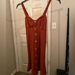 Long maroon dress